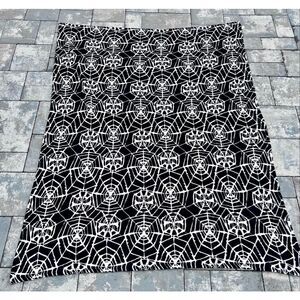 Throw Blanket Spiderweb Gothic Black Blanket  48x60 Spider Web Blanket